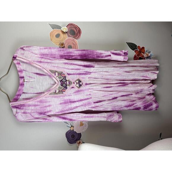 Free People Pink Tye Dye Summer Nights Tunic - Size - Small - Picture 6 of 6